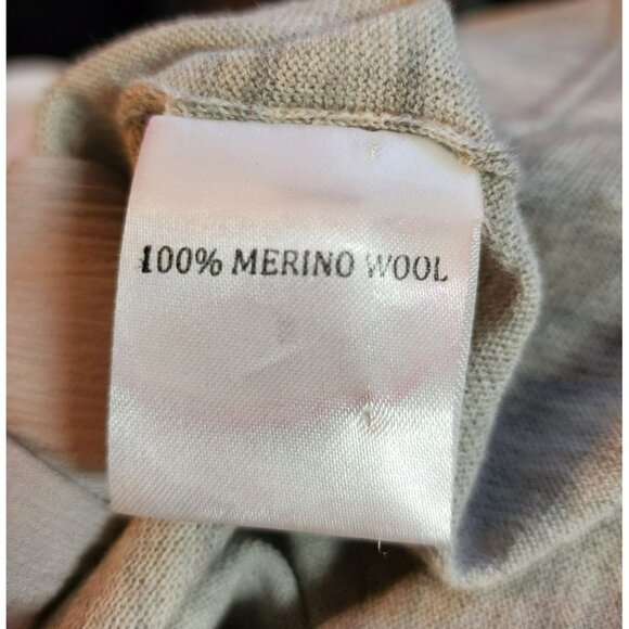 Kaufmanfranco Merino Wool Tunic | Plunging Neck | Gray | Medium | Designer - Picture 3 of 7